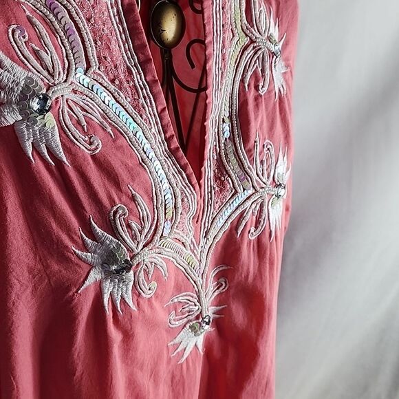 Barbara Gerwit Embellished Sequin, Rhinestone and Seed Bead Tunic - Picture 5 of 10